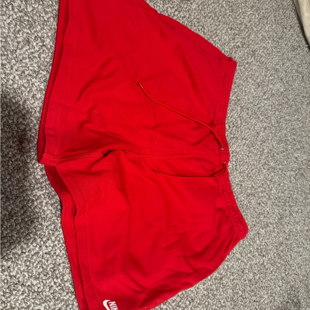 Nike Bright Red Drawstring Shorts
